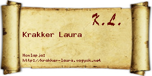Krakker Laura névjegykártya